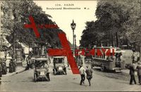 Paris, Partie auf dem Boulevard Montmartre, Autos