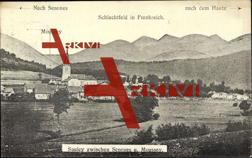 Saulcy Vosges, Senones, Moussey, Kirche,Schlachtfeld