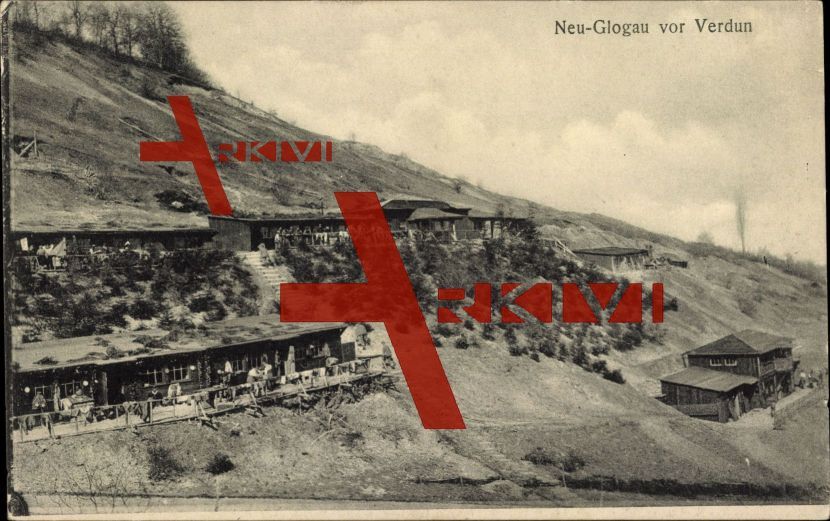 Verdun Meuse, Blick auf Neu Glogau, Berg, Hütte