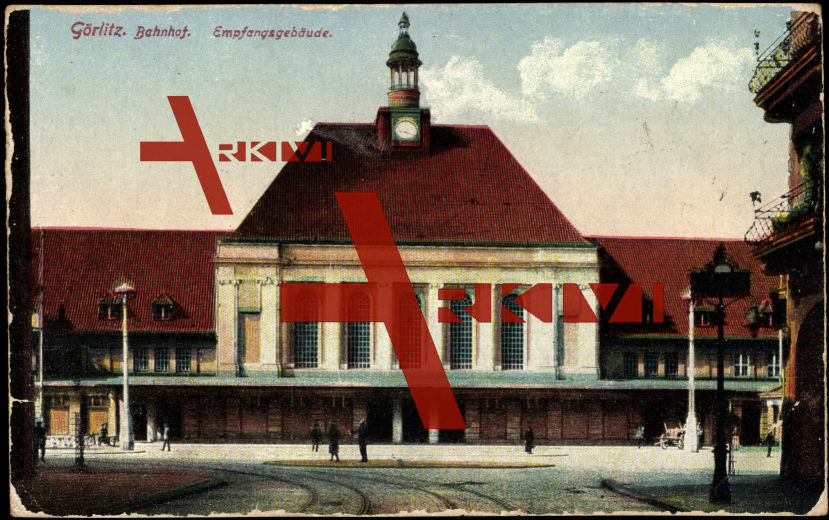 Görlitz Sachsen, Empfangsgebäude des Bahnhofes