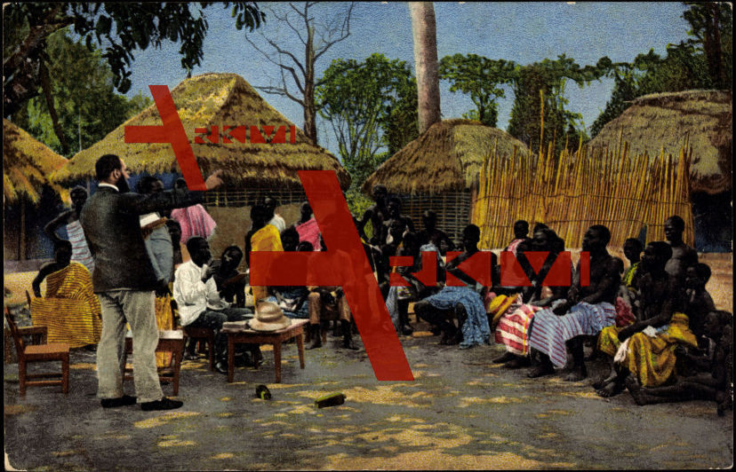 Heidenpredigt, Missionare, Afrikanisches Dorf