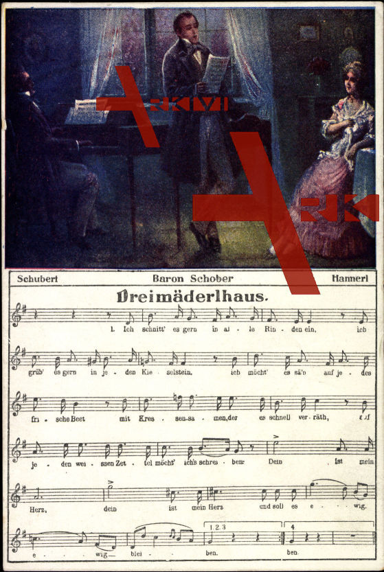 Lied Schubert, Hannerl, Baron Schober,Dreimädlerhaus