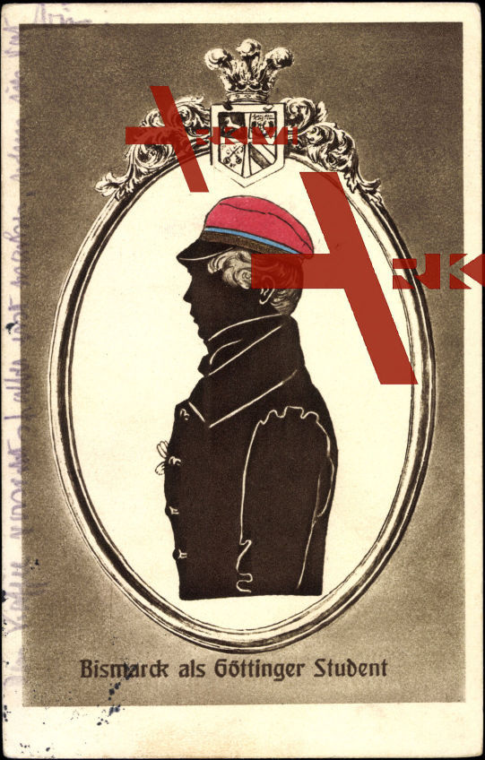 Bismarck als Göttinger Student, Seitenprofil