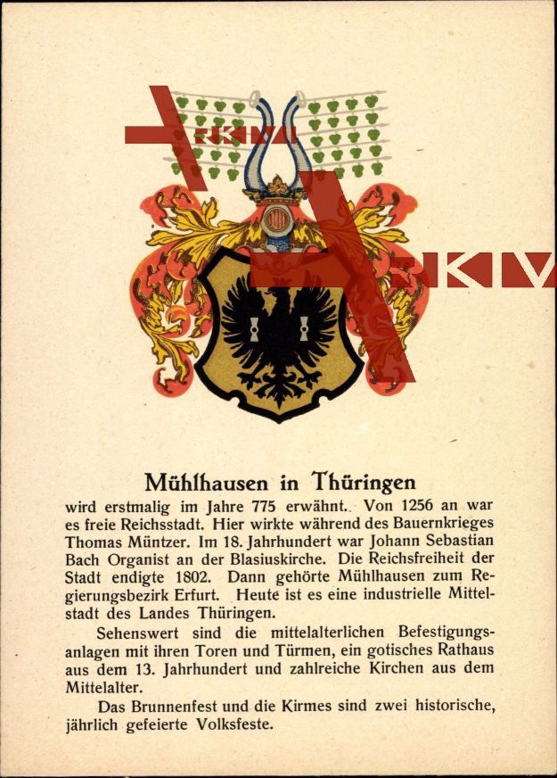 Wappen Mühlhausen Thür., Geschichtliches,Mittelstadt
