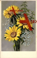 Blumenstrauß, Kleiner Strauß mit gelben Blumen