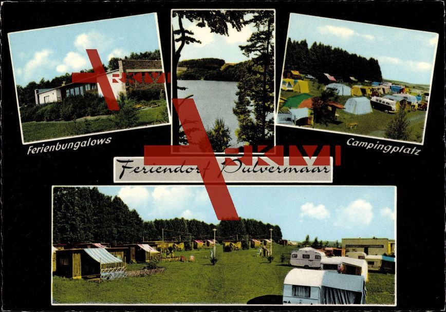 Gillenfeld, Feriendorf Pulvermaar, Campingplatz, See; ungelaufen, sehr guter Zustand; PLZ 54558
