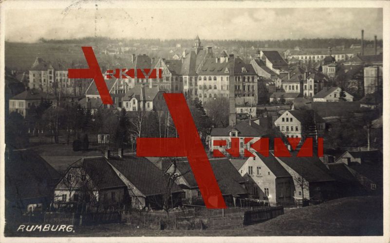 Rumburg Aussig, Blick über die Dächer der Stadt