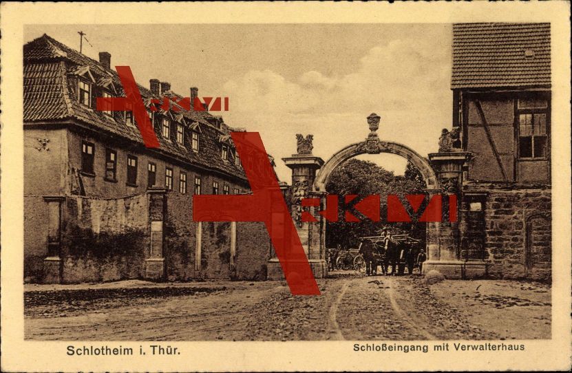 Schlotheim Thüringen, Schlosseingang, Verwalterhaus