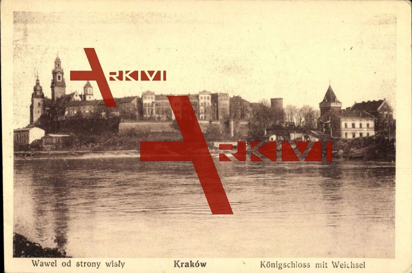 Krakau Polen, Weichselpartie mit Königsschloss