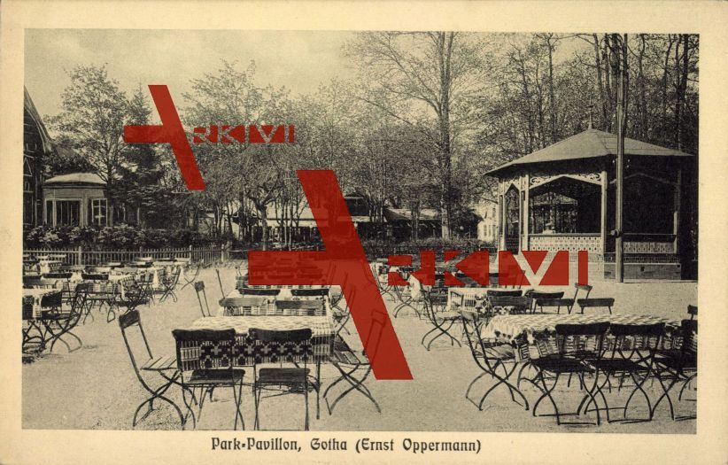 Gotha, Park Pavillon, Ernst Oppermann, Terrasse