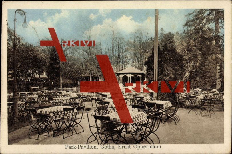 Gotha, Park Pavillon, Ernst Oppermann, Terrasse