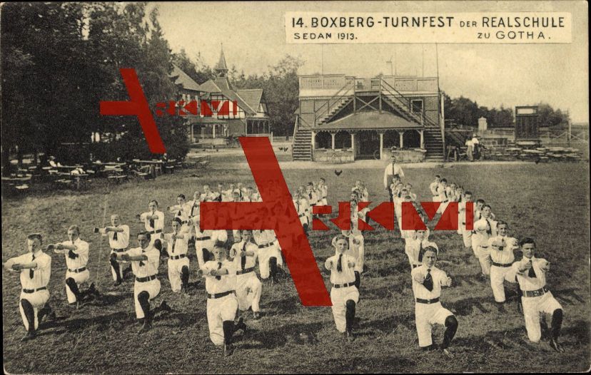 Gotha Boxberg, 14 Turnfest der Realschule, 1913