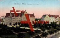 Oberhausen Rheinland, Kaiserplatz, Amtsgericht; gelaufen 1918, Eckknick links oben, sonst guter Zustand; PLZ 460