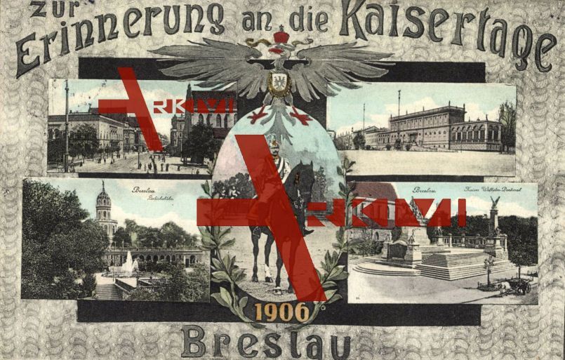 Breslau Schlesien, Kaisertage 1906,Schweidnitzer Str