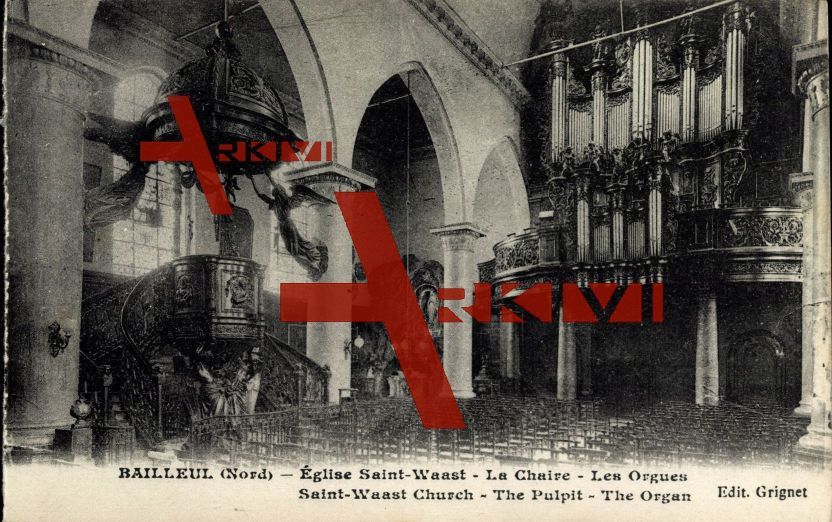Bailleul Nord, Eglise Saint Waast, Orgues, Orgel