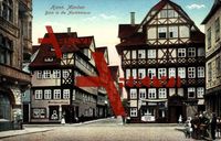 Hann. Münden, Blick in die Marktstraße, Buchhandlung; ungelaufen, datiert 1928, sehr guter Zustand