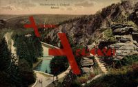 Wolkenstein Erzgebirge, Felsformationen, Fluss; gelaufen 1918, Stempelspur, sonst guter Zustand; PLZ 09429