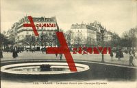 Paris, Le Rond Point des Champs Elysees, Brunnen