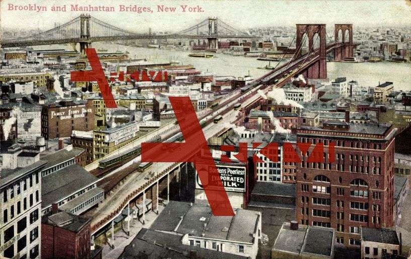 New York City, Brooklyn and Manhattan Bridges