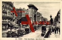 Paris, Porte Saint Denis,Straßenansicht,Triumphbogen