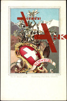 Passepartout Schweiz, Wappen, Alpblüte, Gebirge