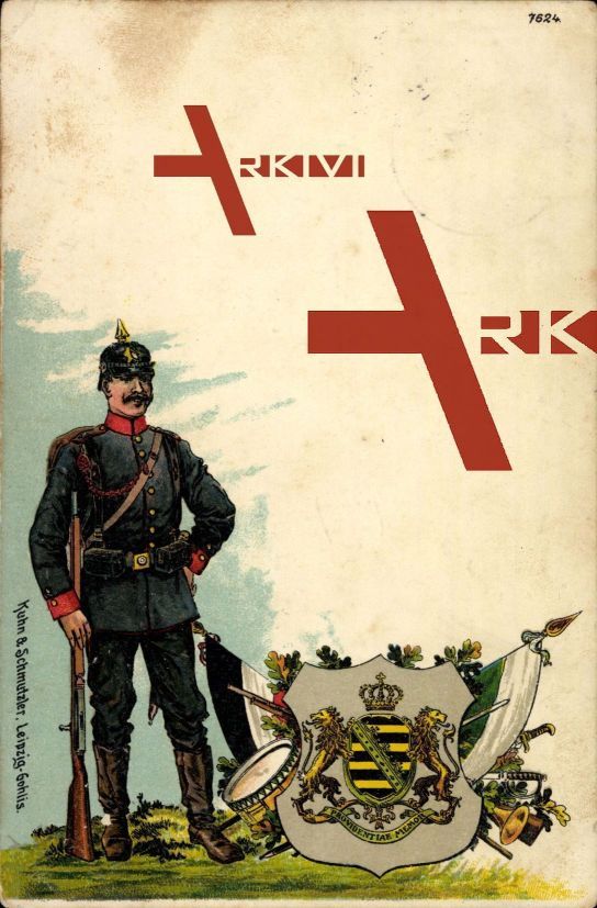 Wappen Soldat, Sachsen, Infanterie, Spitzhut, Gürtel, Trommel