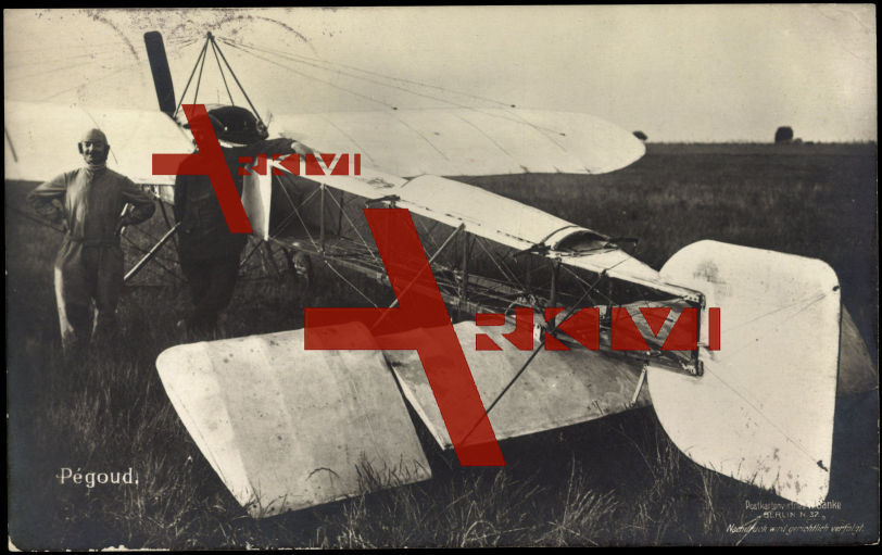Célestin Adolphe Pégoud, Flugpionier, Flugzeug, Monoplan, Pilot, Sanke