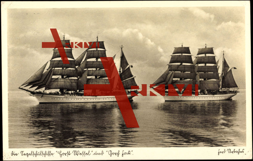 Die Segelschulschiffe Horst Wessel und Gorch Fock