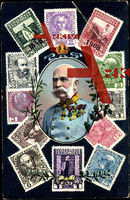 Briefmarken Kaiser Franz Josef I von Österreich, Portrait