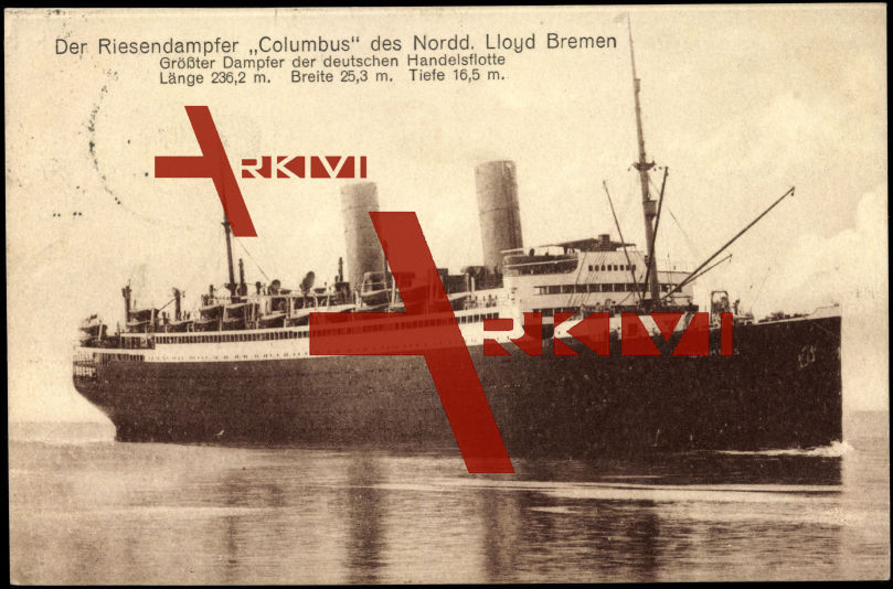 Norddeutscher Lloyd Bremen, Riesendampfer Columbus