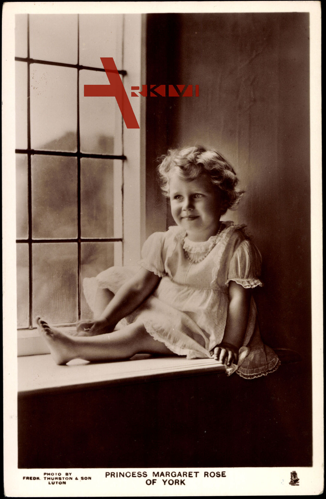 Princess Margaret Rose of York as a Child by a window