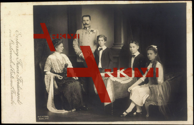 Erzherzog Franz Ferdinand von Österreich d'Este mit Familie