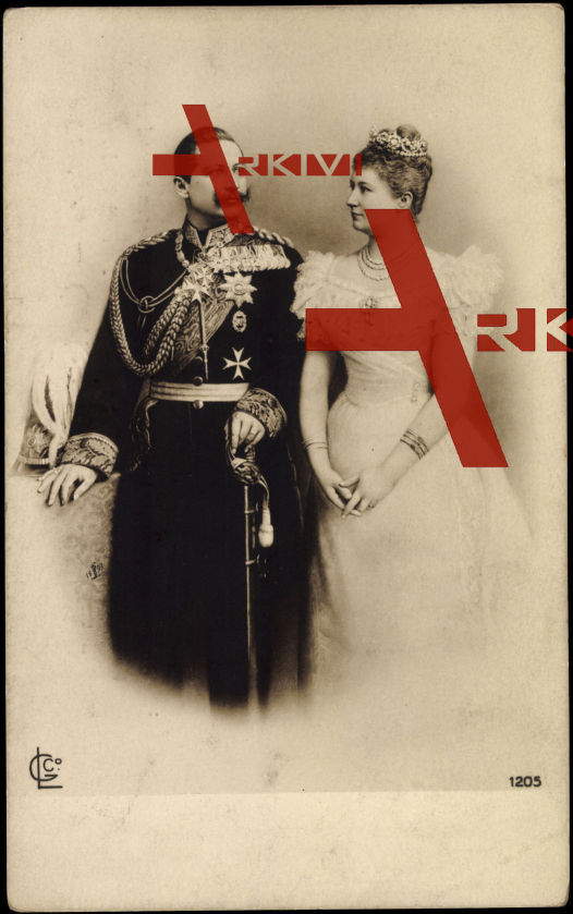 Kaiser Wilhelm II von Preußen mit Kaiserin Auguste