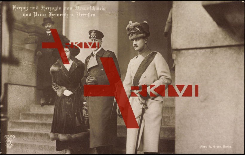 Prinz Heinrich von Preußen mit Herzog und Herzogin von Braunschweig