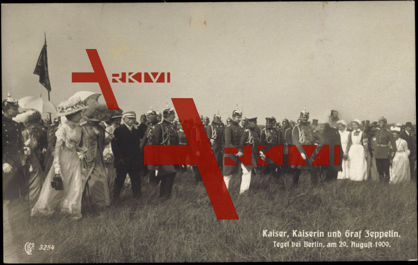 Kaiser, Kaiserin und Graf Zeppelin, Tegel 29. August 1909
