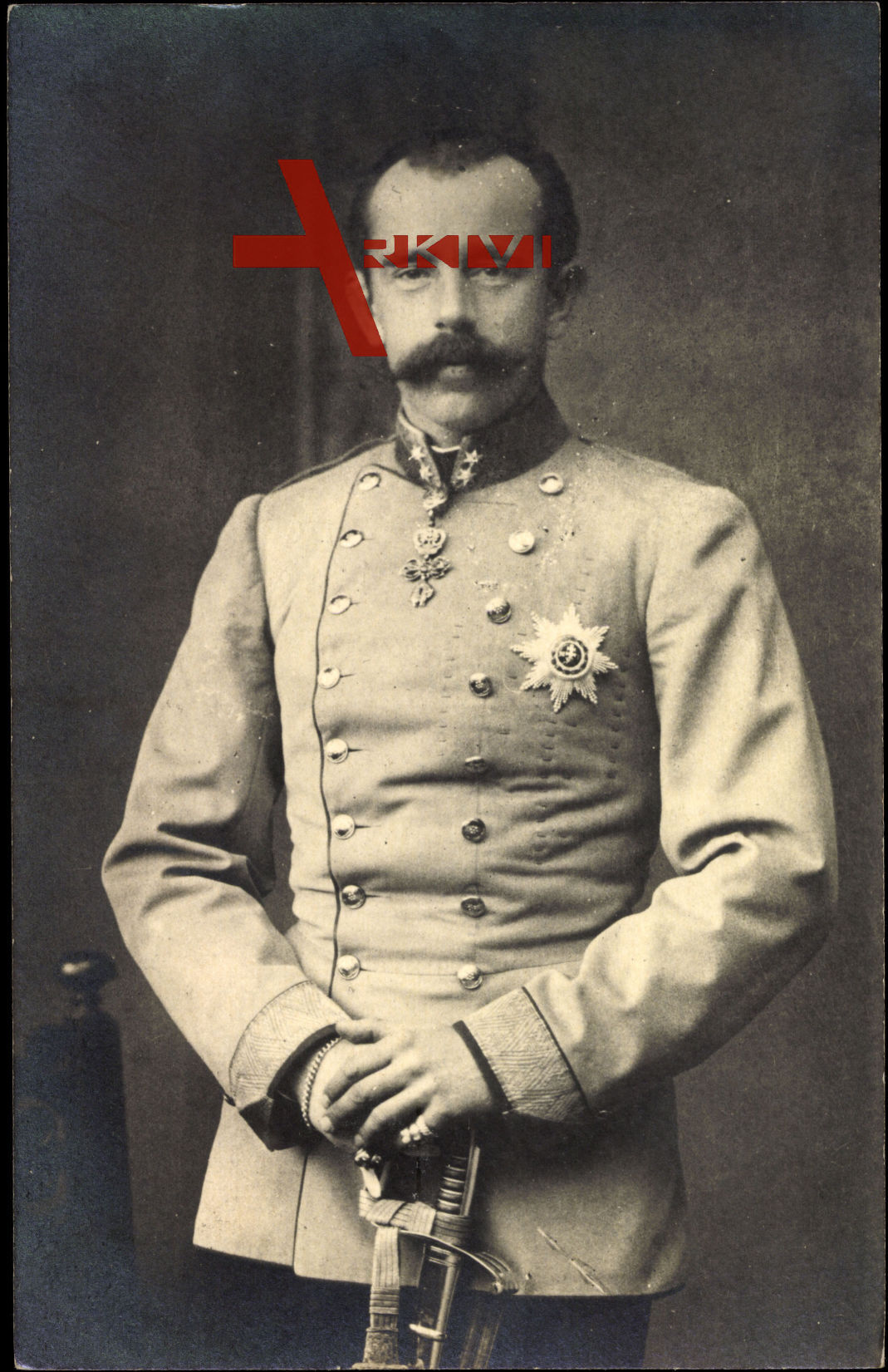 Kronprinz Rudolph von Österreich Ungarn, Uniform, Säbel, Bruststern
