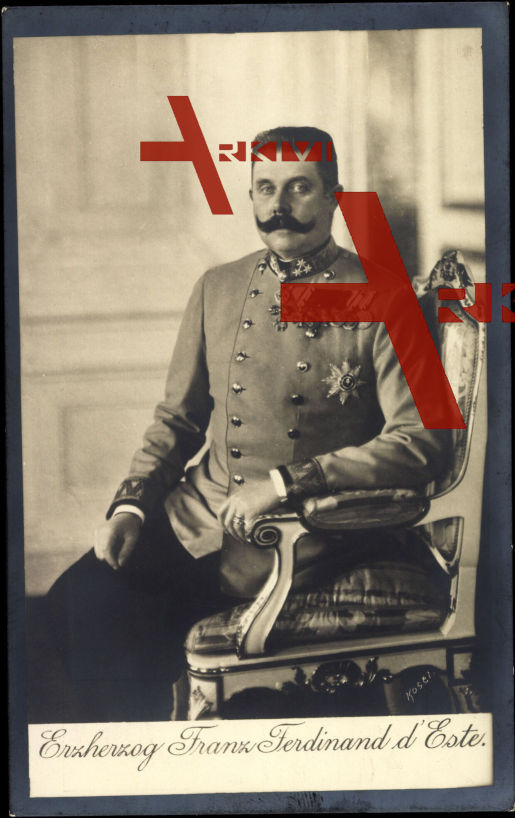 Franz Ferdinand von Österreich, gest. 1914, Sterbekarte