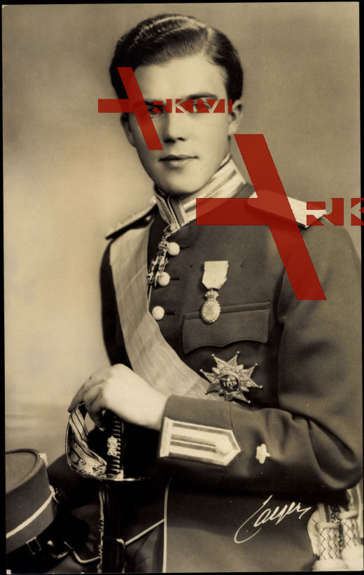 Portrait des Prinzen Carl Johan in Galauniform mit Schärpe