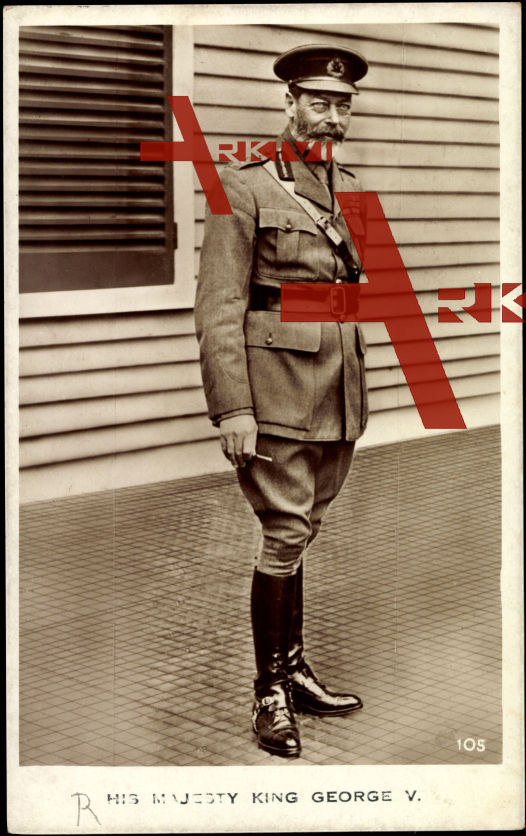 His Majesty King George V., Uniform, Cigarette, Boots