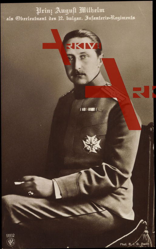 Prinz August Wilhelm, Oberleutnant des 12 Bulgar. Inf. Regt, NPG 5552