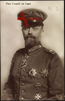 Fürst Leopold zur Lippe, Portrait, Uniform, Schirmmütze