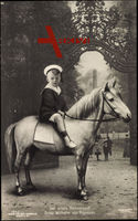 Prinz Wilhelm von Preußen auf einem Pony, Liersch 1942