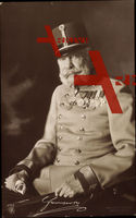 Kaiser Franz Josef I., Sitzportrait, Uniform, Hochhut, NPG 4764