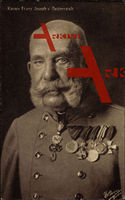 Kaiser Franz Josef I., Portrait, Orden und Abzeichen, Wohlfahrt