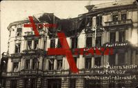 Berlin, Durch Minen zerstörtes Eckhaus Prenzlauerstraße, Alexanderplatz