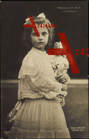 Prinzessin Alix von Sachsen mit Puppe im Arm