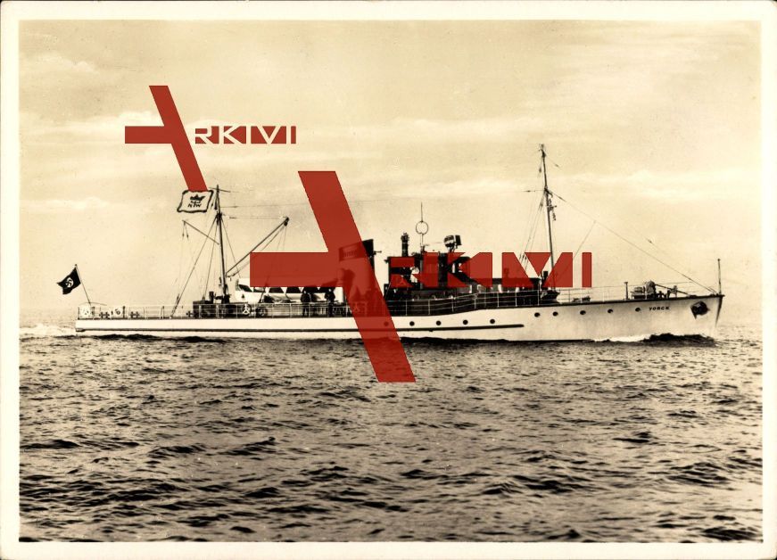 Kriegsschiff Zollkreuzer Yorck auf hoher See, erbaut 1936