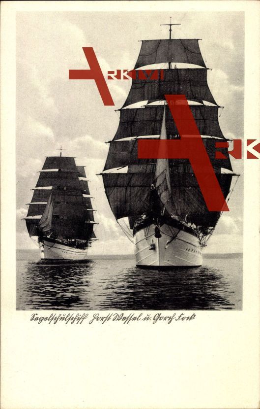 Segelschulschiffe Horst Wessel und Gorch Fock