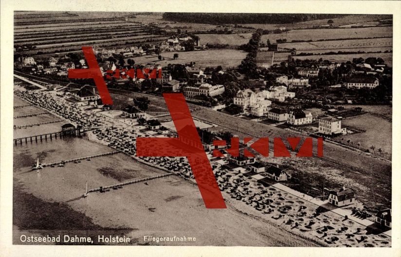 Ostseebad Dahme Schleswig Holstein, Fliegeraufnahme mit Strand