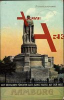 Hamburg, Bismarckdenkmal, Wir Deutschen fürchten Gott, sonst nichts